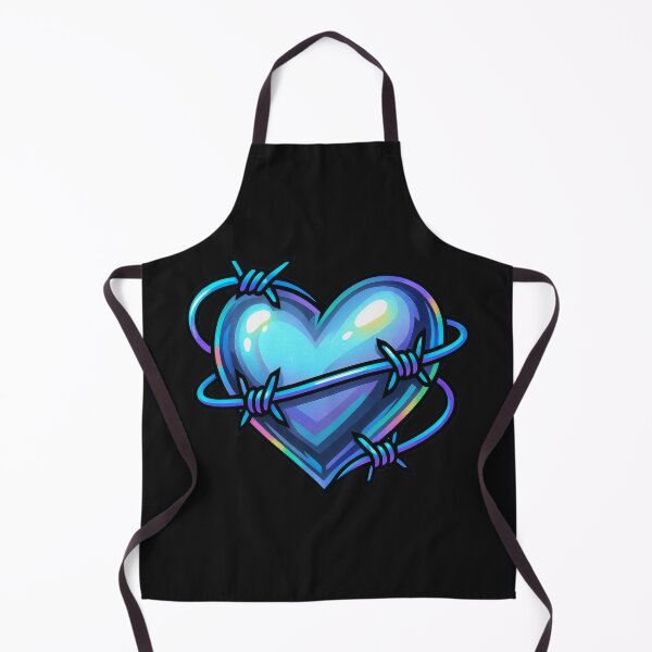 Item preview, Chrome Heart with Neon Barbed Wire – Y2K Cyberpunk Pixel Art designed and sold by AwesomeBeyondLimits.
