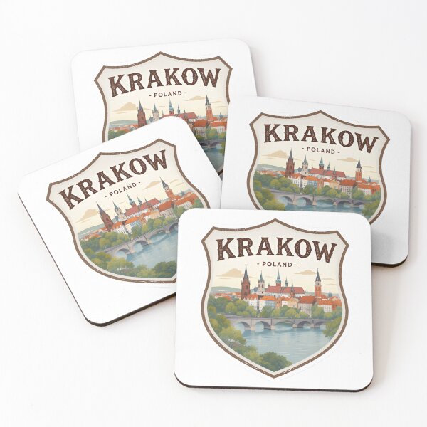 Item preview, Poland Krakow City Badge Illustration designed and sold by SkeletonsDanger.