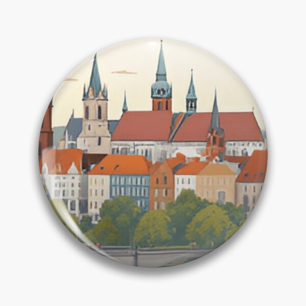 Item preview, Poland Krakow City Badge Illustration designed and sold by SkeletonsDanger.
