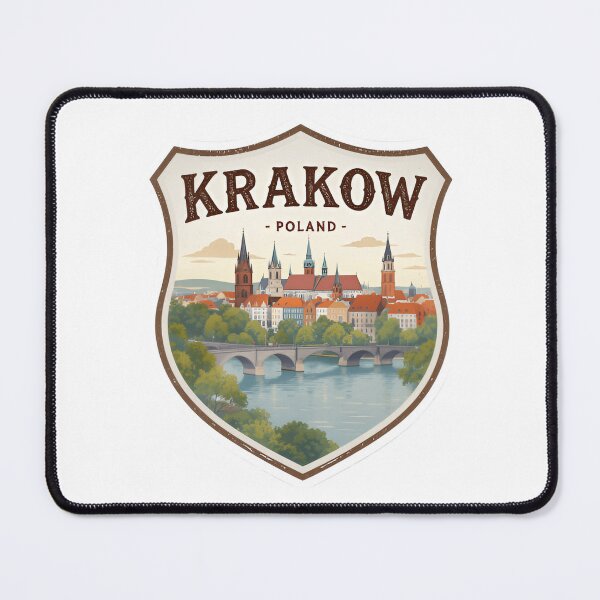 Item preview, Poland Krakow City Badge Illustration designed and sold by SkeletonsDanger.