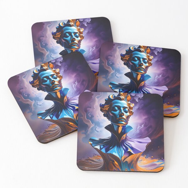 Item preview, Surreal Liquid Portrait – Cosmic Abstract Fantasy Artwork designed and sold by artmanikin.