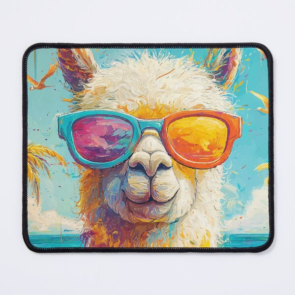 Item preview, Cool Alpaca with Sunglasses – Tropical Summer Beach Art designed and sold by Moss and Moon Studio.