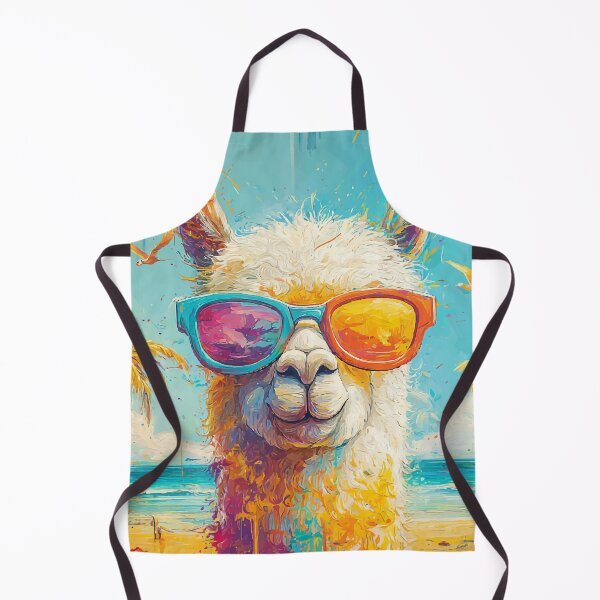 Item preview, Cool Alpaca with Sunglasses – Tropical Summer Beach Art designed and sold by Moss and Moon Studio.
