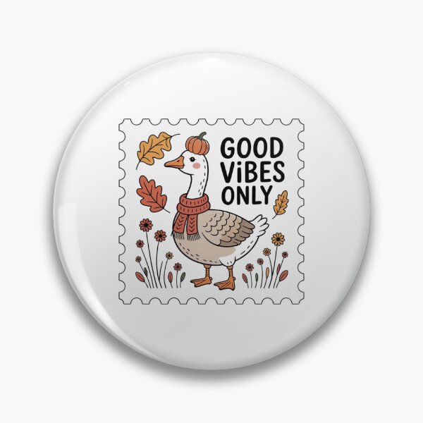 Item preview, Good Vibes Cozy Fall Goose – Autumn Farmhouse Design - Boho Doodle designed and sold by CanvasbyCaro.