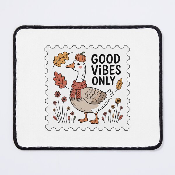 Item preview, Good Vibes Cozy Fall Goose – Autumn Farmhouse Design - Boho Doodle designed and sold by CanvasbyCaro.