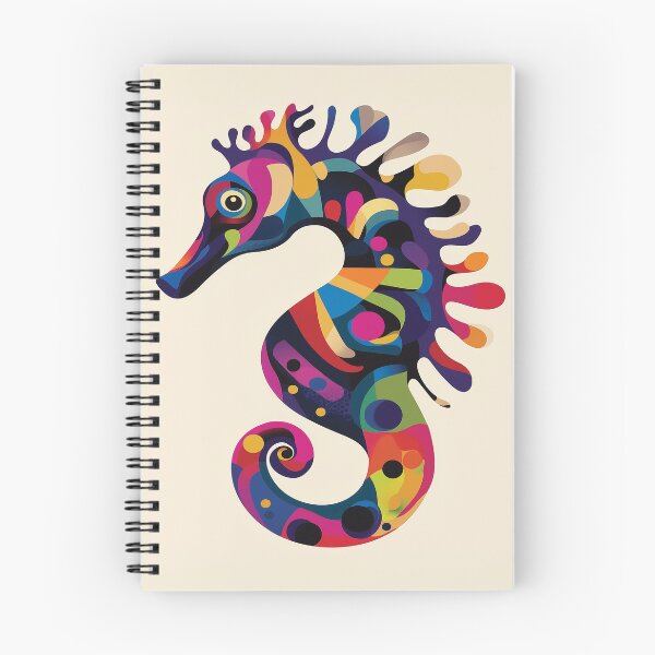 Item preview, A vibrant digital design of a seahorse with colorful patterns. designed and sold by HEMRO.