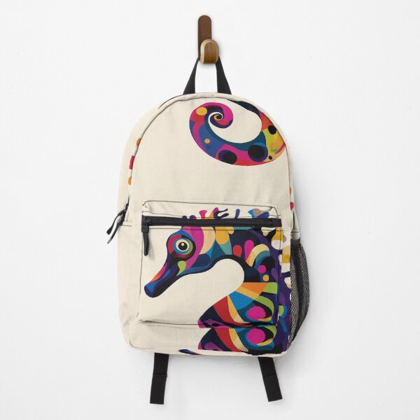 Item preview, A vibrant digital design of a seahorse with colorful patterns. designed and sold by HEMRO.