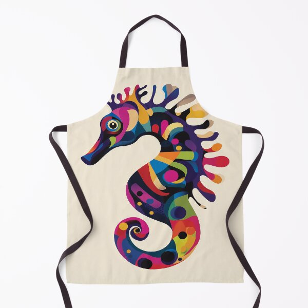 Item preview, A vibrant digital design of a seahorse with colorful patterns. designed and sold by HEMRO.