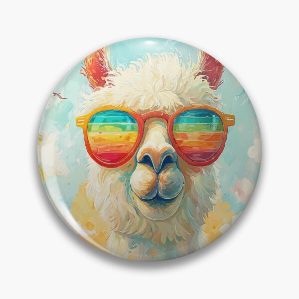 Item preview, Cool Alpaca with Sunglasses – Tropical Summer Beach Art designed and sold by Moss and Moon Studio.