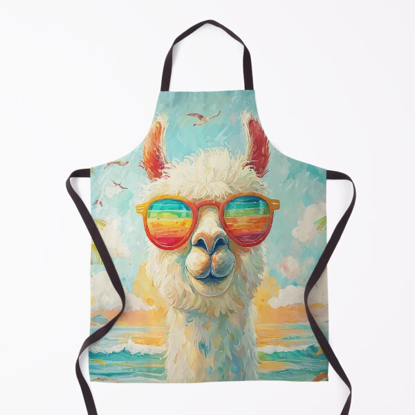Item preview, Cool Alpaca with Sunglasses – Tropical Summer Beach Art designed and sold by Moss and Moon Studio.