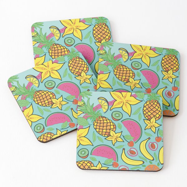 Item preview, Tropical Fruits, colorful fruit pattern designed and sold by CrocoDi.