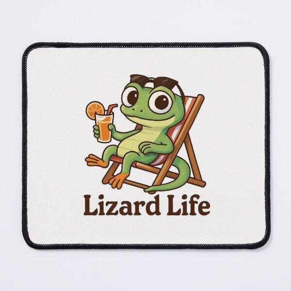 Item preview, Elio Lizard "Lizard Life" - Vacation Vibe Meme Graphic designed and sold by Amelia Design.