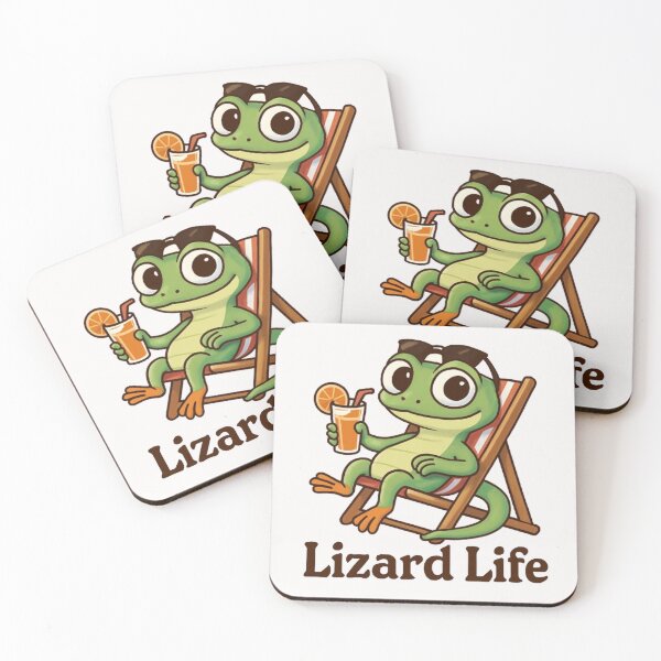 Item preview, Elio Lizard "Lizard Life" - Vacation Vibe Meme Graphic designed and sold by Amelia Design.