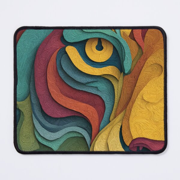 Item preview, Colorful Abstract Tiger Eye – Vibrant Animal Art designed and sold by Moss and Moon Studio.