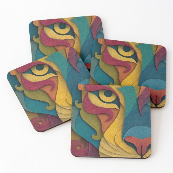 Item preview, Colorful Abstract Tiger Eye – Vibrant Animal Art designed and sold by Moss and Moon Studio.