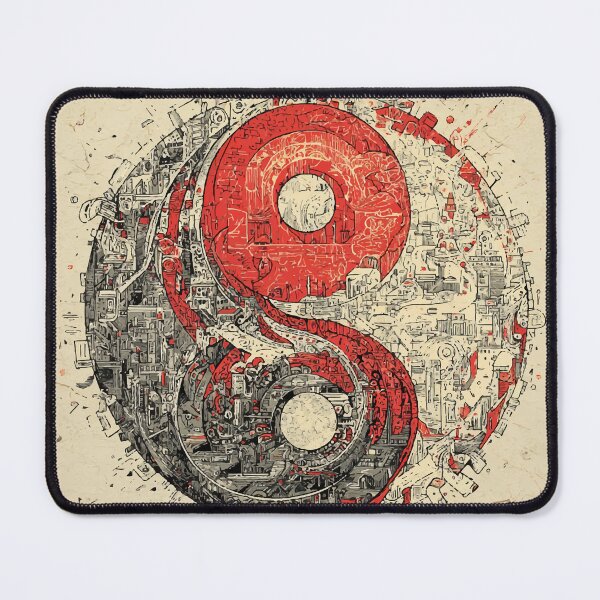 Item preview, Cyberpunk Yin-Yang – Futuristic Balance Symbol designed and sold by Moss and Moon Studio.