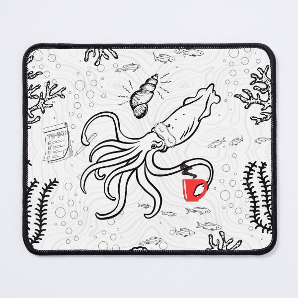 Item preview, Sleepy Squid Morning designed and sold by domradart.