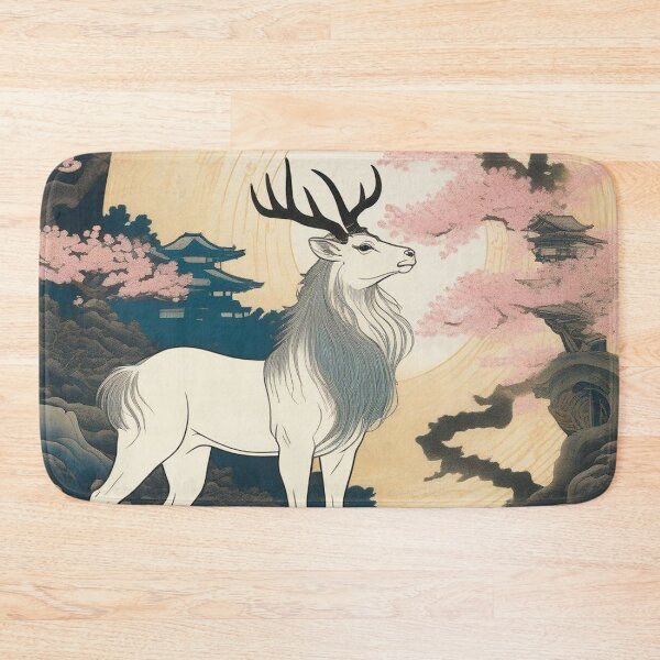 Item preview, Kirin – Mystical Japanese Unicorn Ukiyo-e Woodblock Art designed and sold by Vandy Fullam.