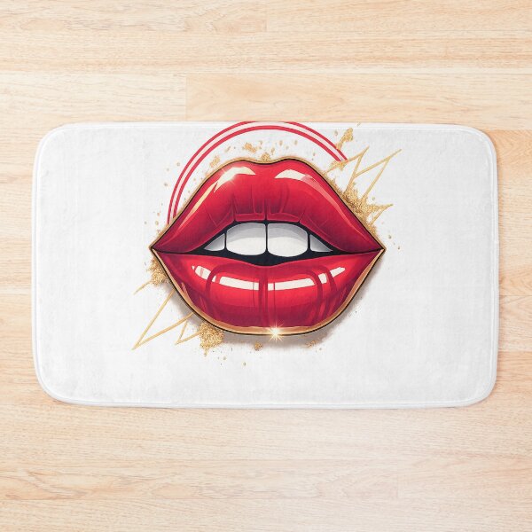 Item preview, Glossy Lips with Sparkle – Bold Pop Art Kis designed and sold by WittyWearDesigns.
