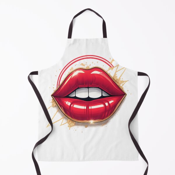 Item preview, Glossy Lips with Sparkle – Bold Pop Art Kis designed and sold by WittyWearDesigns.