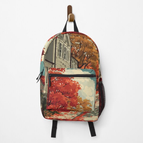 Item preview, Amherst Massachusetts Vintage Travel Poster | New England Fall Art designed and sold by TuncGK.