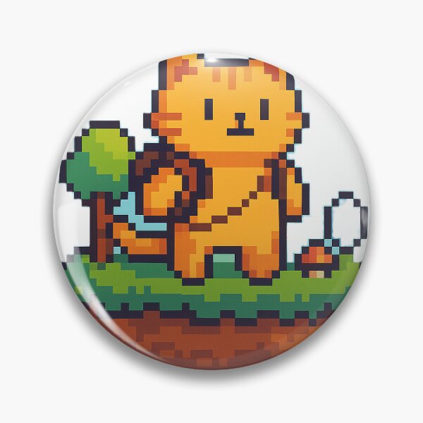 Item preview, Pixelated Cat on an Island designed and sold by Happy Essence.
