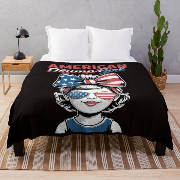 Item preview, All American Trump Girl 4th Of July Messy Bun Pro Trump 2024 designed and sold by sheenmi.