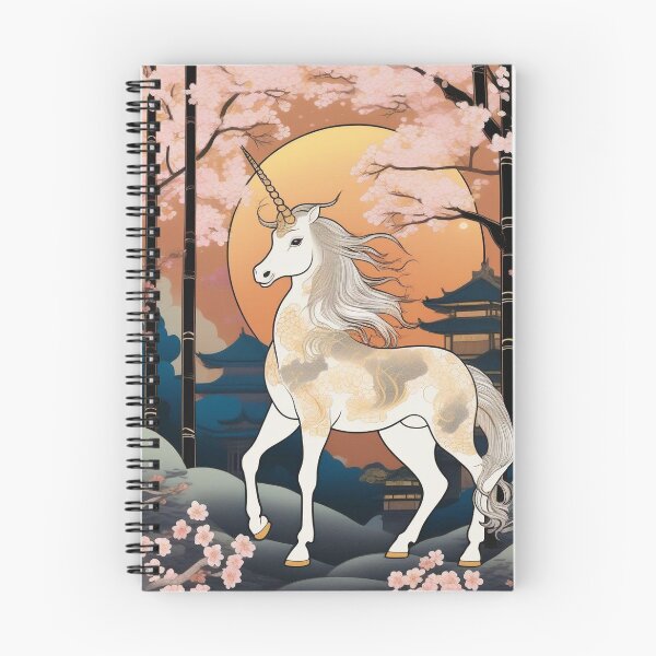 Item preview, Golden Kirin in Bamboo Forest – Edo Period Fantasy Print designed and sold by Vandy Fullam.