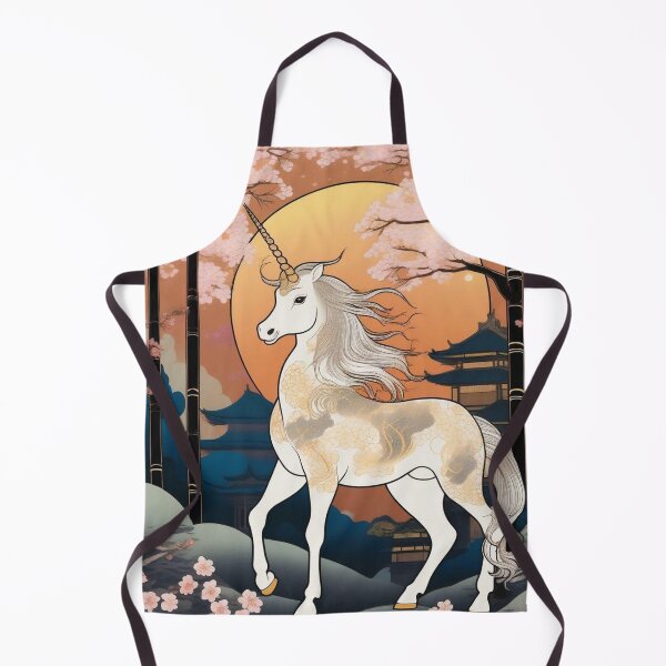 Item preview, Golden Kirin in Bamboo Forest – Edo Period Fantasy Print designed and sold by Vandy Fullam.