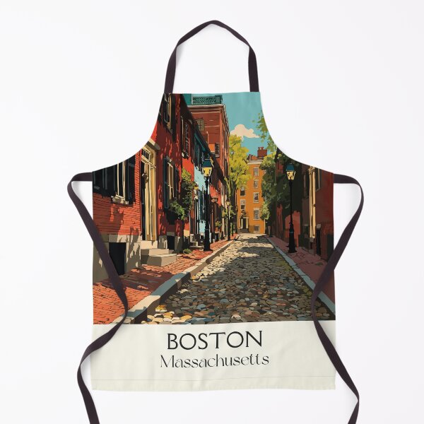 Item preview, Boston Massachusetts Vintage Travel Poster | Historic Beacon Hill Art designed and sold by TuncGK.