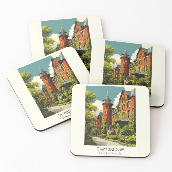 Item preview, Cambridge Massachusetts Vintage Travel Poster | University City Art designed and sold by TuncGK.