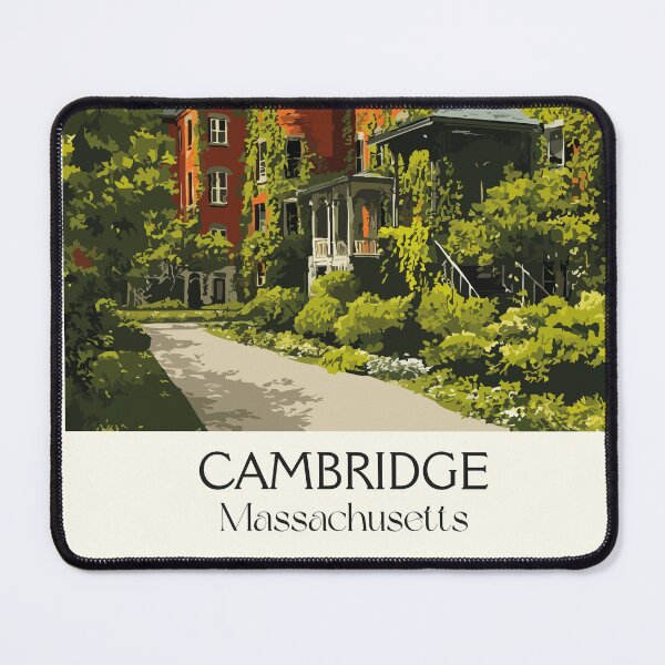 Item preview, Cambridge Massachusetts Vintage Travel Poster | University City Art designed and sold by TuncGK.