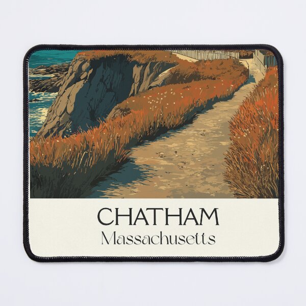 Item preview, Chatham Massachusetts Vintage Travel Poster | Cape Cod Lighthouse Art designed and sold by TuncGK.