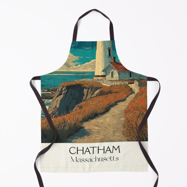 Item preview, Chatham Massachusetts Vintage Travel Poster | Cape Cod Lighthouse Art designed and sold by TuncGK.