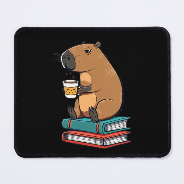 Item preview, Cute Capybara Drinking Coffee – Relaxed Animal Illustration designed and sold by ColorSplash123.