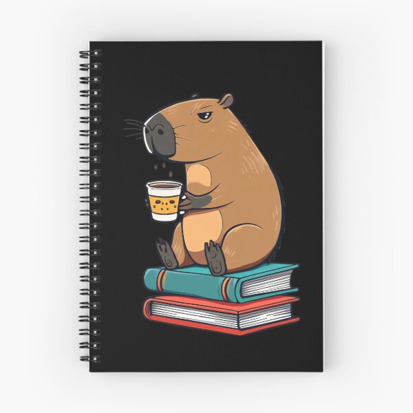 Item preview, Cute Capybara Drinking Coffee – Relaxed Animal Illustration designed and sold by ColorSplash123.