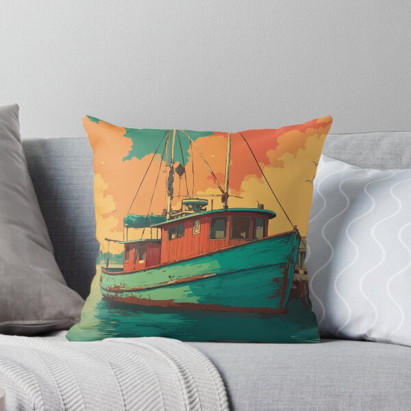 Item preview, Gloucester Massachusetts Vintage Travel Poster | Fishing Harbor Art designed and sold by TuncGK.