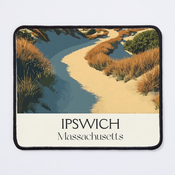 Item preview, Ipswich Massachusetts Vintage Travel Poster | Crane Beach Art designed and sold by TuncGK.