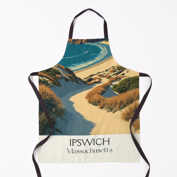 Item preview, Ipswich Massachusetts Vintage Travel Poster | Crane Beach Art designed and sold by TuncGK.