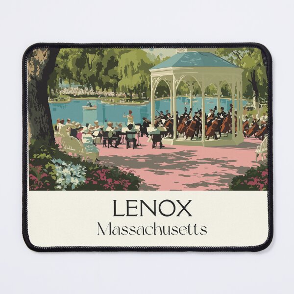 Item preview, Lenox Massachusetts Vintage Travel Poster | The Berkshires Art designed and sold by TuncGK.