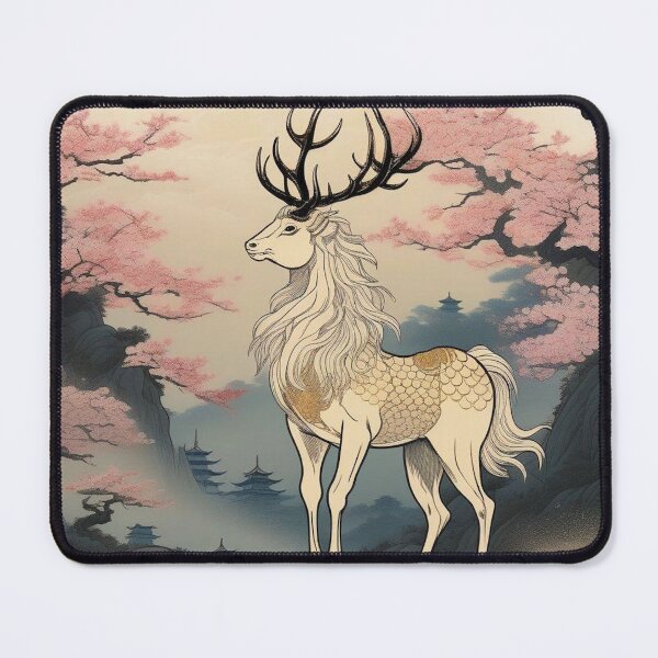 Item preview, Japanese Kirin Creature – Vintage Ukiyo-e Myth Art designed and sold by Vandy Fullam.