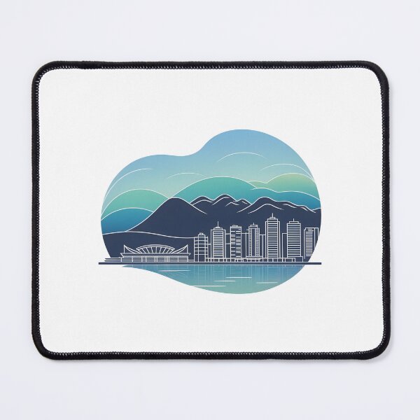 Item preview, Vancouver Skyline – Minimalist Cool Blue Travel Souvenir Design designed and sold by Paper Drip.