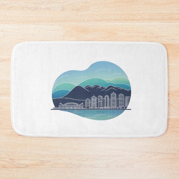Item preview, Vancouver Skyline – Minimalist Cool Blue Travel Souvenir Design designed and sold by Paper Drip.