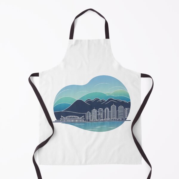 Item preview, Vancouver Skyline – Minimalist Cool Blue Travel Souvenir Design designed and sold by Paper Drip.