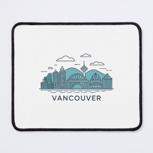 Item preview, Vancouver Skyline – Minimalist Cool Blue Travel Souvenir Design designed and sold by Paper Drip.