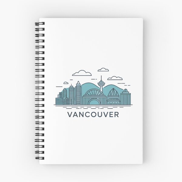 Item preview, Vancouver Skyline – Minimalist Cool Blue Travel Souvenir Design designed and sold by Paper Drip.