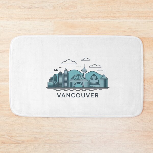 Item preview, Vancouver Skyline – Minimalist Cool Blue Travel Souvenir Design designed and sold by Paper Drip.