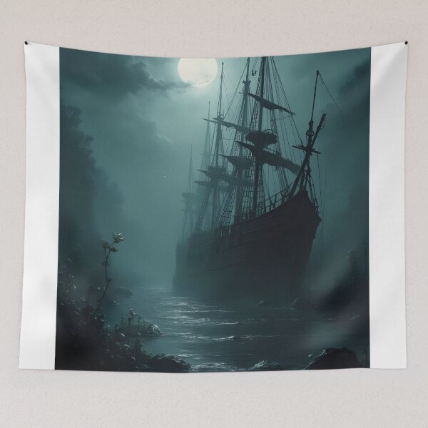 Item preview, Moonlit Phantom Ship designed and sold by oanaunciuleanu.