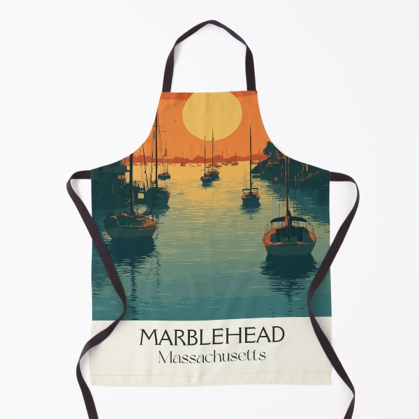 Item preview, Marblehead Massachusetts Vintage Travel Poster | New England Harbor designed and sold by TuncGK.