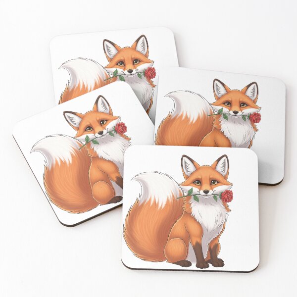 Item preview, Fox with rose designed and sold by KunoKR.